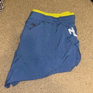 Nike Dri Fit Blue and Lime Running Shorts